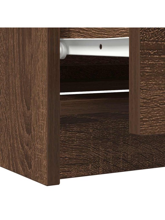 Tv-taso ruskea tammi 100x35x54 cm tekninen puu