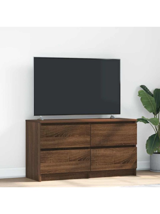 Tv-taso ruskea tammi 100x35x54 cm tekninen puu