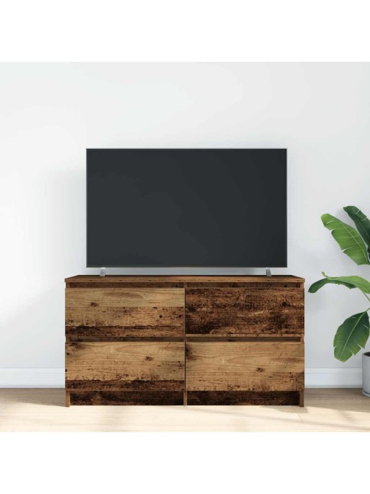 Tv-taso vanhaa puuta 100x35x54 cm tekninen puu