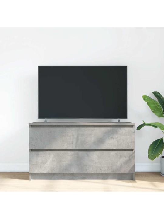 Tv-taso betoninharmaa 100x35x54 cm tekninen puu
