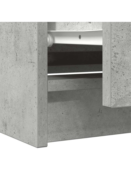 Tv-taso betoninharmaa 100x35x54 cm tekninen puu