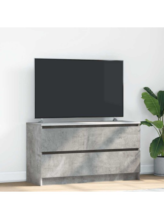 Tv-taso betoninharmaa 100x35x54 cm tekninen puu