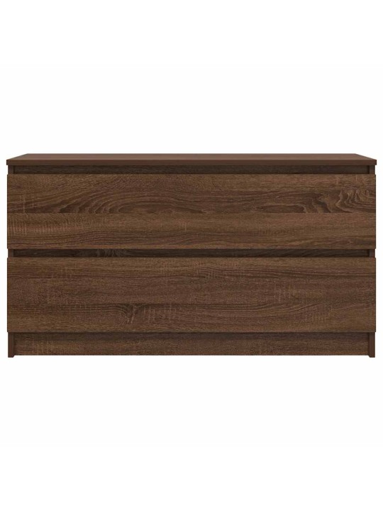 Tv-taso ruskea tammi 100x35x54 cm tekninen puu