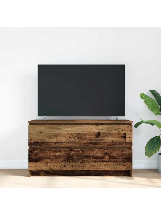 Tv-taso vanhaa puuta 100x35x54 cm tekninen puu