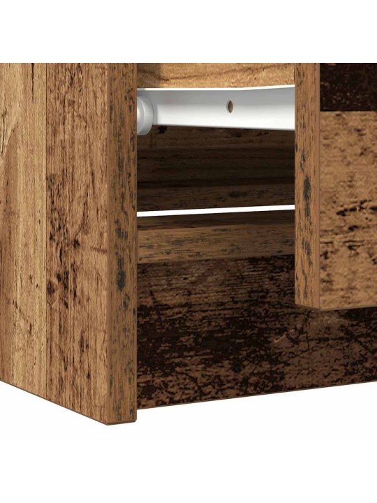 Tv-taso vanhaa puuta 100x35x54 cm tekninen puu