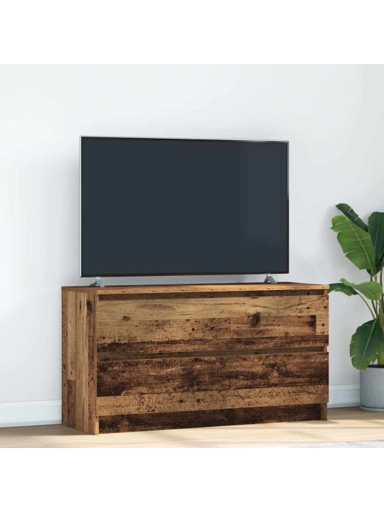 Tv-taso vanhaa puuta 100x35x54 cm tekninen puu