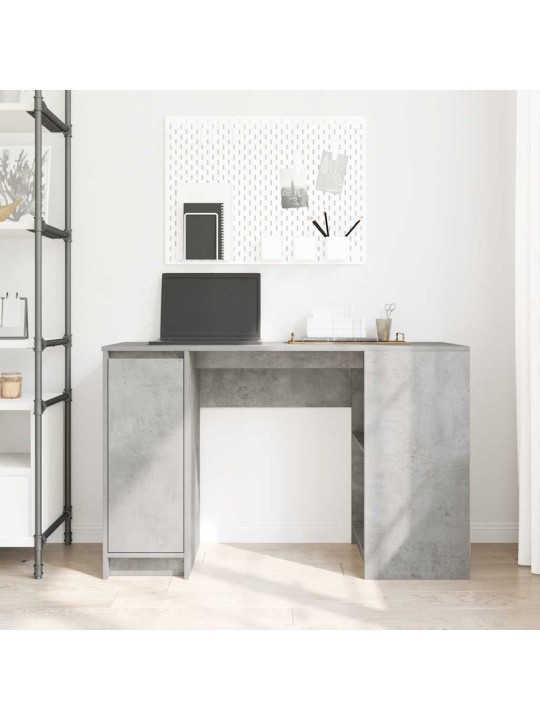 Työpöytä betoninharmaa 120x42x76 cm tekninen puu