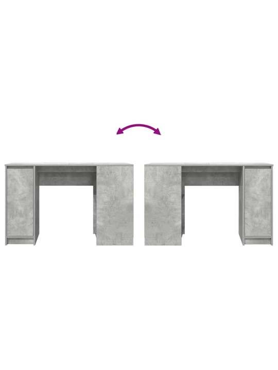 Työpöytä betoninharmaa 120x42x76 cm tekninen puu