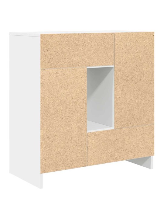 Senkki laatikoilla ja ovilla valkoinen 70,5x34x74,5 cm
