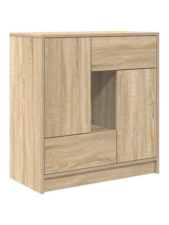 Senkki laatikoilla ja ovilla sonoma-tammi 70,5x34x74,5 cm