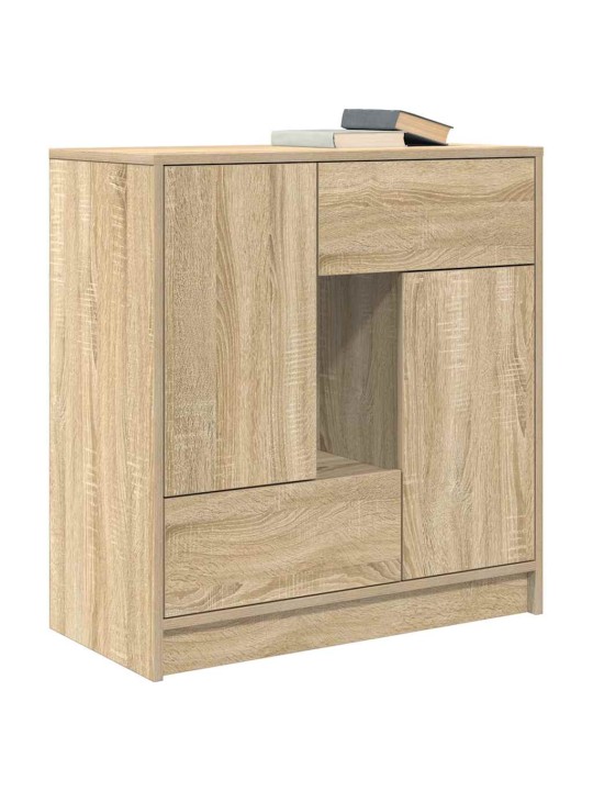 Senkki laatikoilla ja ovilla sonoma-tammi 70,5x34x74,5 cm