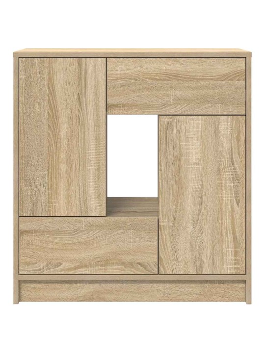 Senkki laatikoilla ja ovilla sonoma-tammi 70,5x34x74,5 cm
