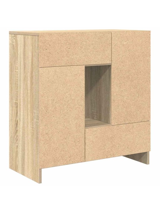 Senkki laatikoilla ja ovilla sonoma-tammi 70,5x34x74,5 cm