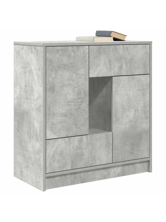 Senkki laatikoilla ja ovilla betoninharmaa 70,5x34x74,5 cm