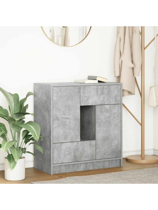 Senkki laatikoilla ja ovilla betoninharmaa 70,5x34x74,5 cm