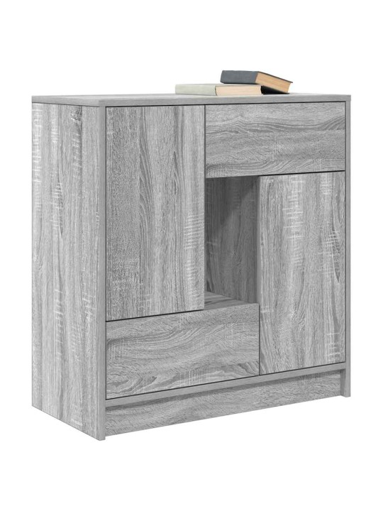Senkki laatikoilla ja ovilla harmaa sonoma 70,5x34x74,5 cm