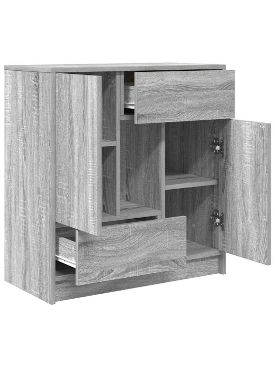 Senkki laatikoilla ja ovilla harmaa sonoma 70,5x34x74,5 cm