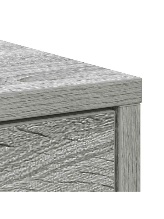 Senkki laatikoilla ja ovilla harmaa sonoma 70,5x34x74,5 cm