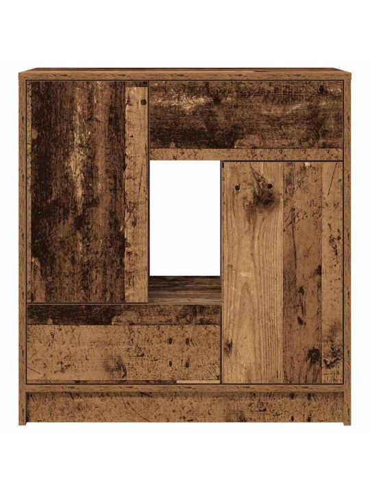 Senkki laatikoilla ja ovilla vanha puu 70,5x34x74,5 cm