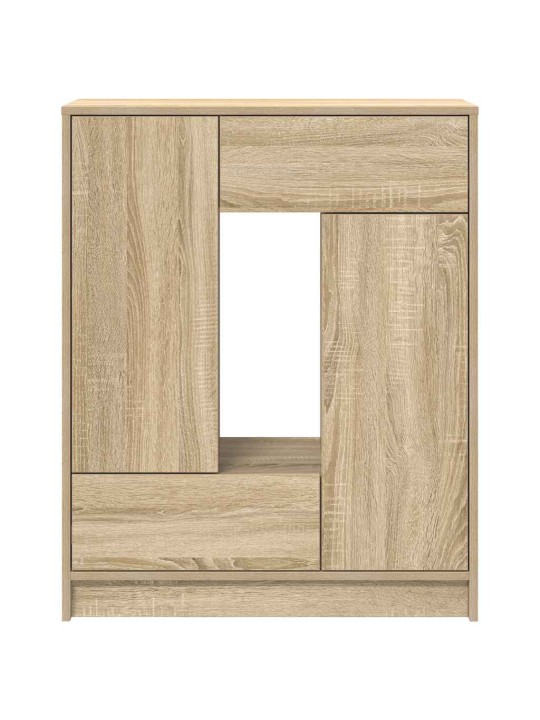 Senkki laatikoilla ja ovilla sonoma-tammi 73x31x90 cm