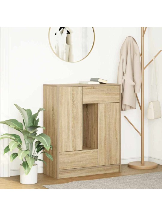 Senkki laatikoilla ja ovilla sonoma-tammi 73x31x90 cm