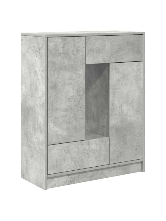 Senkki laatikoilla ja ovilla betoninharmaa 73x31x90 cm