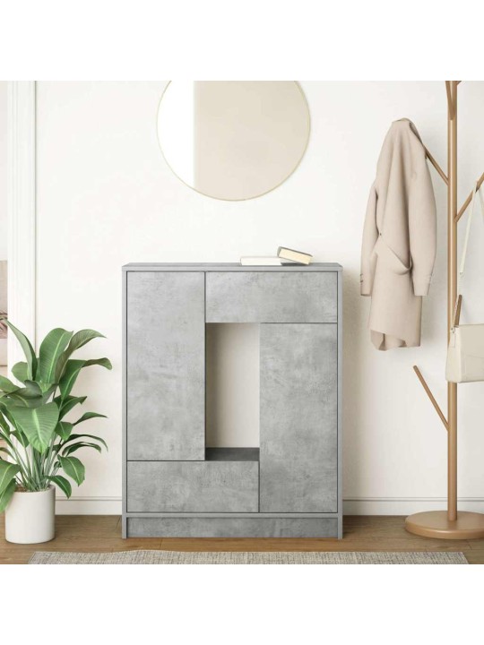 Senkki laatikoilla ja ovilla betoninharmaa 73x31x90 cm