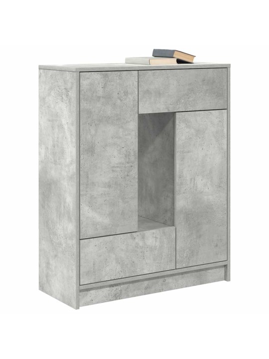 Senkki laatikoilla ja ovilla betoninharmaa 73x31x90 cm