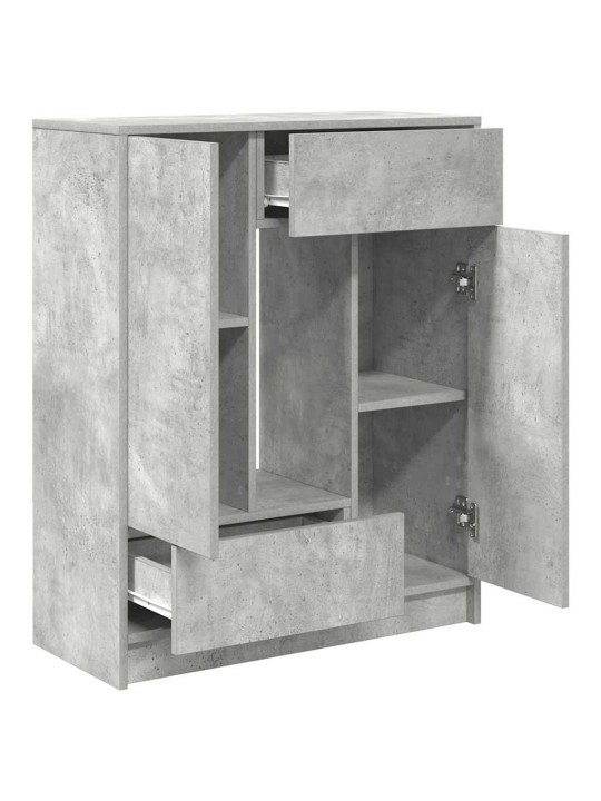Senkki laatikoilla ja ovilla betoninharmaa 73x31x90 cm
