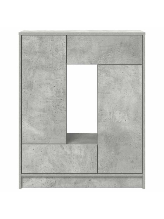 Senkki laatikoilla ja ovilla betoninharmaa 73x31x90 cm