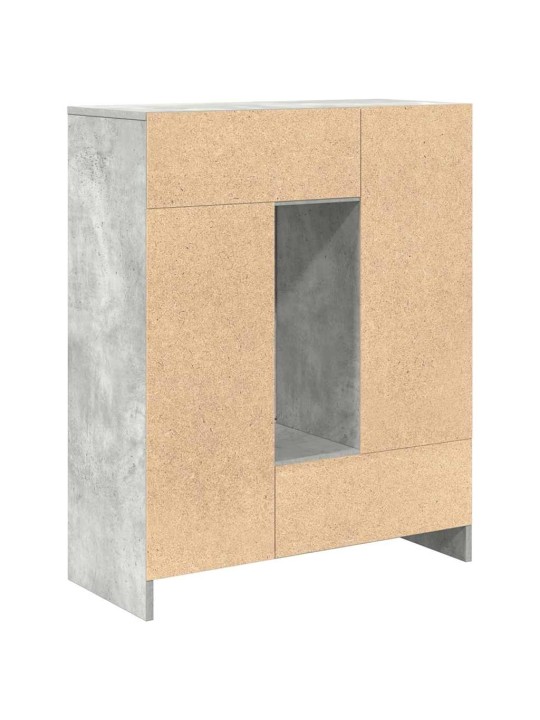 Senkki laatikoilla ja ovilla betoninharmaa 73x31x90 cm