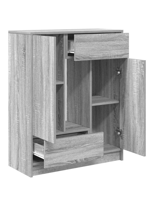 Senkki laatikoilla ja ovilla harmaa sonoma 73x31x90 cm