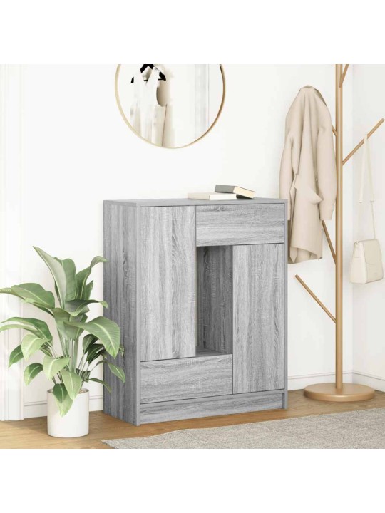 Senkki laatikoilla ja ovilla harmaa sonoma 73x31x90 cm