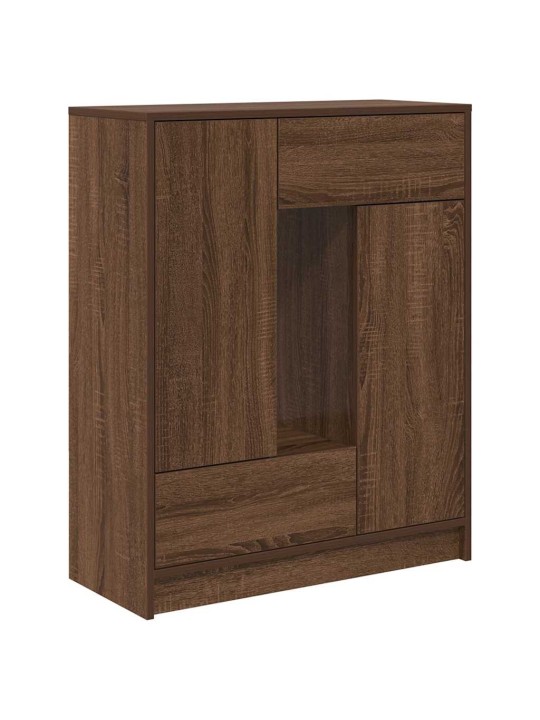 Senkki laatikoilla ja ovilla ruskea tammi 73x31x90 cm