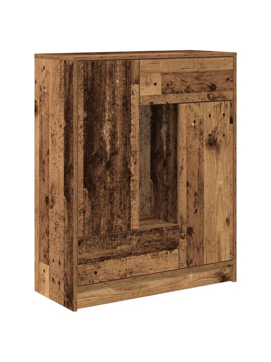 Senkki laatikoilla ja ovilla vanha puu 73x31x90 cm