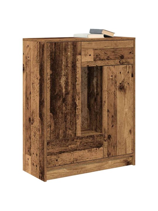 Senkki laatikoilla ja ovilla vanha puu 73x31x90 cm