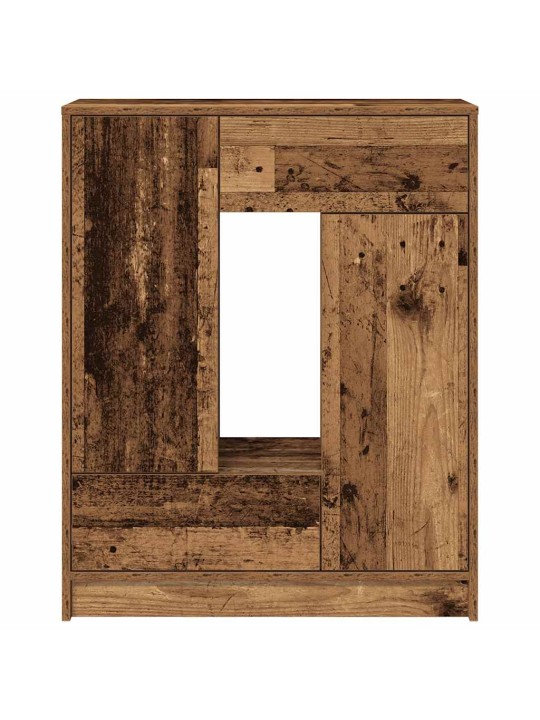 Senkki laatikoilla ja ovilla vanha puu 73x31x90 cm