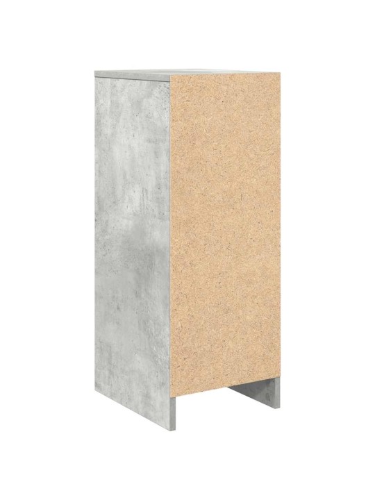 Kenkäkaappi betoninharmaa 29,5x34x76 cm tekninen puu