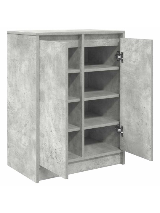 Kenkäkaappi betoninharmaa 57x34x76 cm tekninen puu
