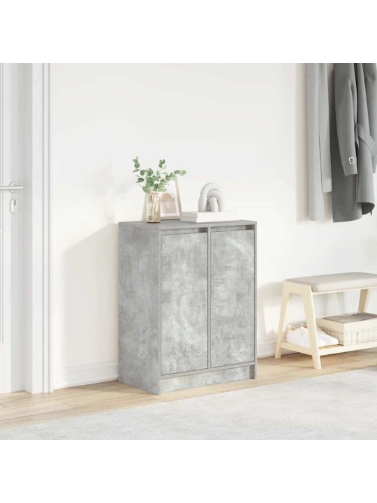 Kenkäkaappi betoninharmaa 57x34x76 cm tekninen puu