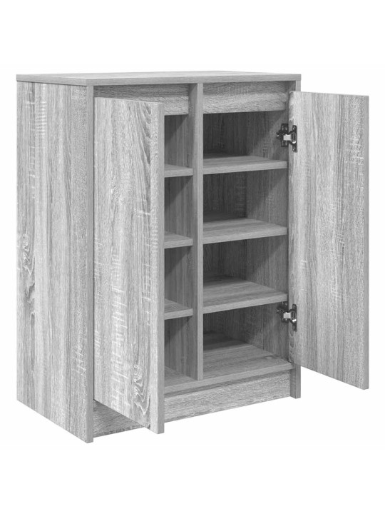 Kenkäkaappi harmaa sonoma 57x34x76 cm tekninen puu
