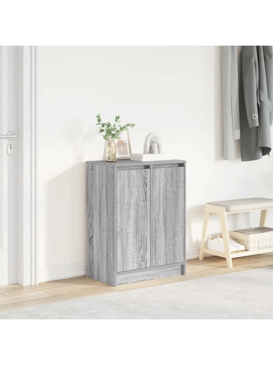 Kenkäkaappi harmaa sonoma 57x34x76 cm tekninen puu