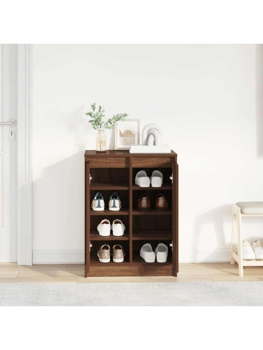 Kenkäkaappi ruskea tammi 57x34x76 cm tekninen puu