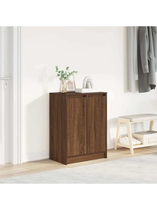 Kenkäkaappi ruskea tammi 57x34x76 cm tekninen puu