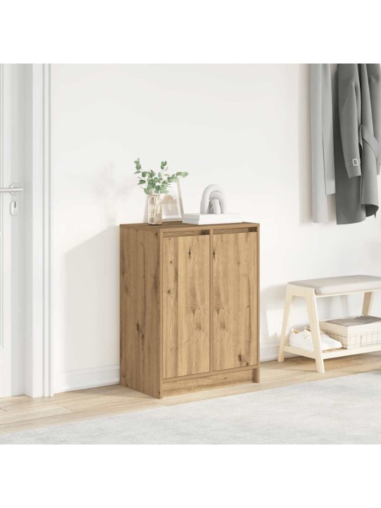 Kenkäteline ruskea tammi 57x34x76 cm tekninen puu