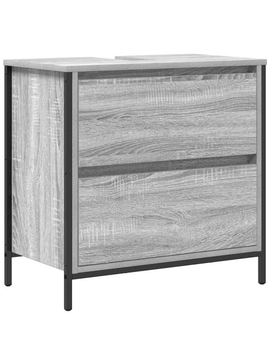 Kylpyhuoneen allaskaappi laatikoilla harmaa sonoma 60x34,5x60cm