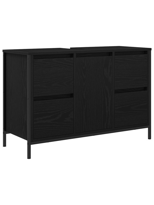 Allaskaappi laatikoilla musta tammi 90x34,5x60 cm