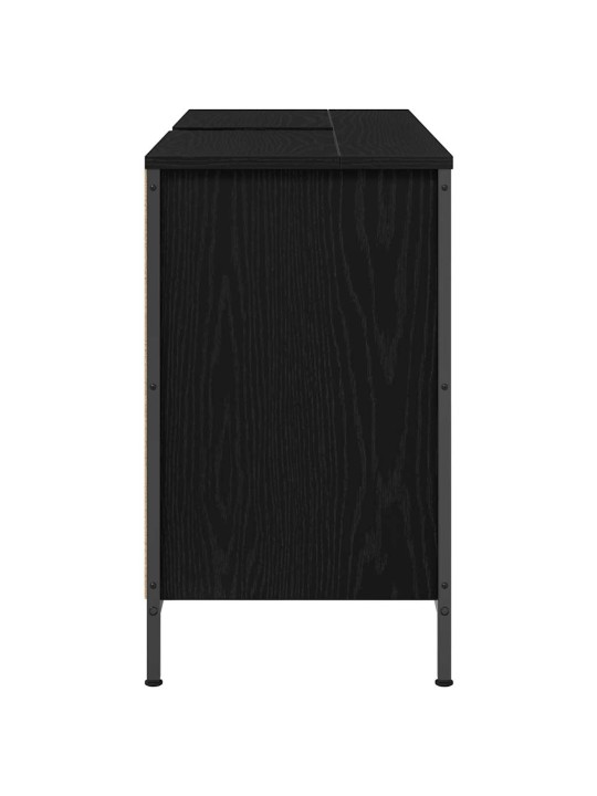 Allaskaappi laatikoilla musta tammi 90x34,5x60 cm