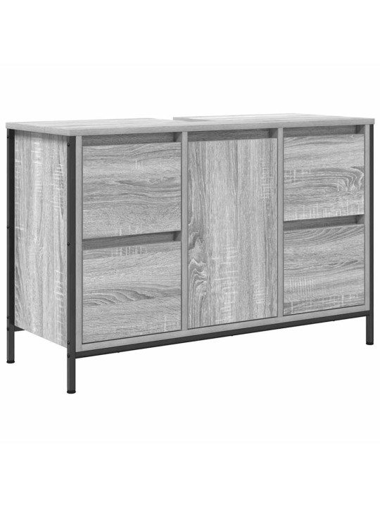 Pesuallaskaappi laatikoilla harmaa sonoma 90x34,5x60 cm