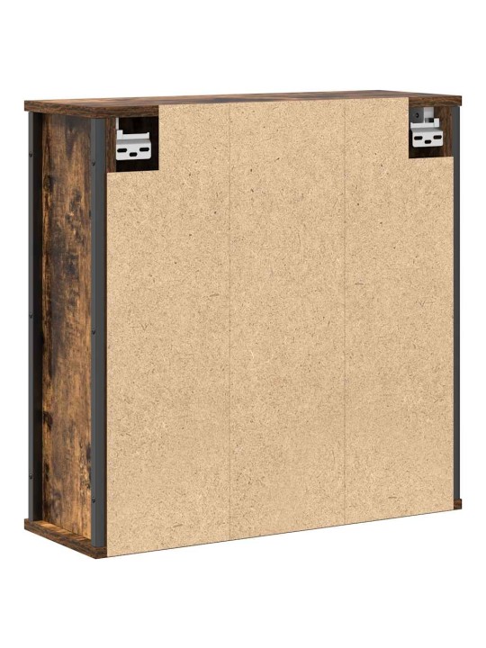 Kylpyhuoneen seinäkaappi peilillä savustammi 60x21x60 cm